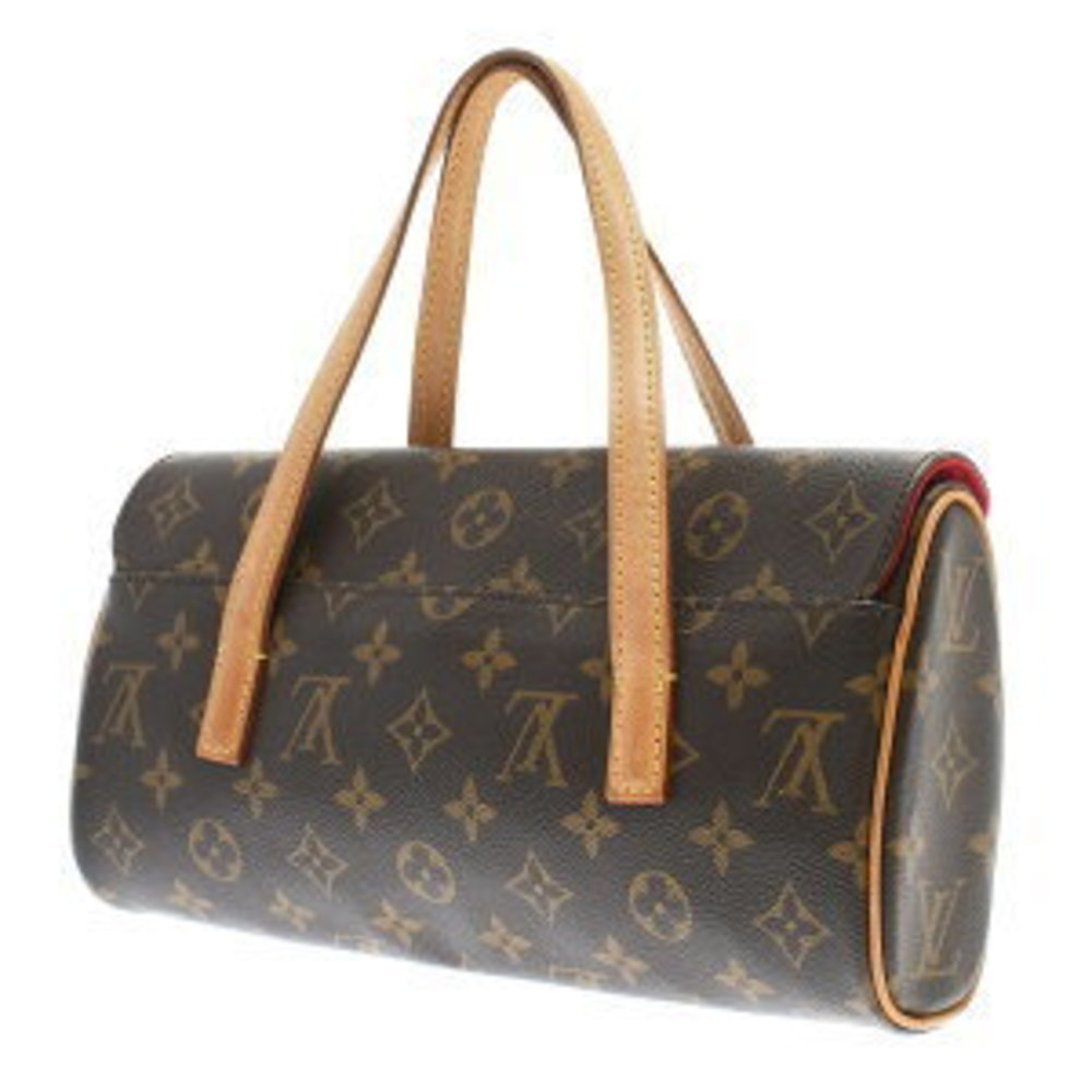 Louis Vuitton Canvas Nubuck Monogram Maroon Leather Handbag Sonatine